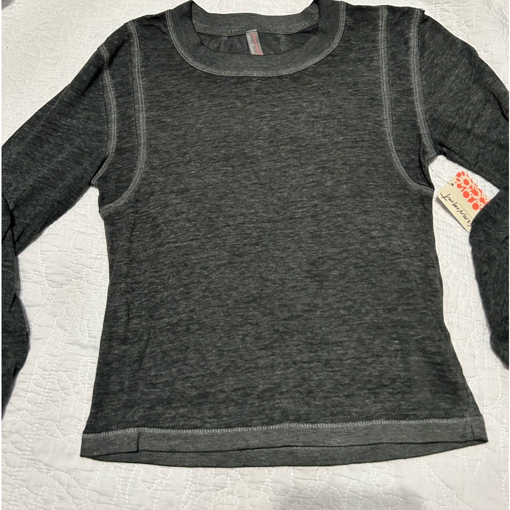 Free People long sleeve tissue top